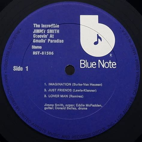 Jimmy Smith Groovin At Smalls Paradise Volume Blue Note Lp