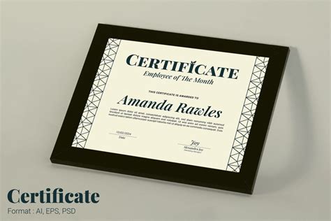 Employee of The Month - Certificate