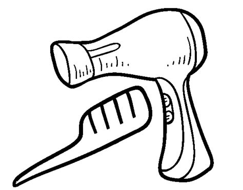 Comb Hair Brush Coloring Page Coloring Pages