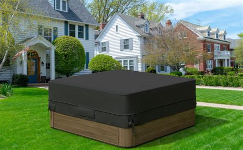 Amazon CFFNCH Hot Tub Cover D Polyester Square Hot Tub Covers Waterproof UV