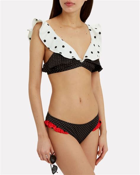 Polka Dot Ruffle Bikini Ruffled Bikini Bikinis Polka Dot Bikini