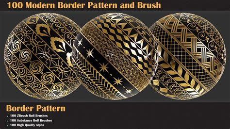 Artstation Modern Border Pattern Substance And Zbrush Roll