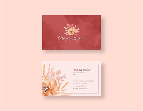 Beautiful floral business card template 21689692 Vector Art at Vecteezy