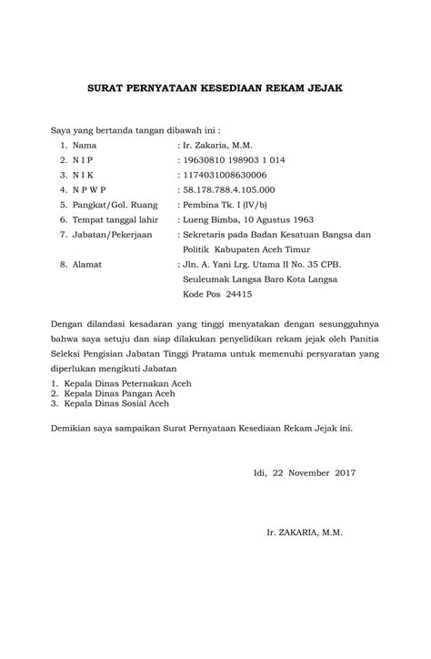 Bahan Administrasi Calon Jpt Pratama Prov Aceh Pdf