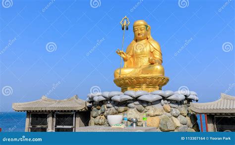 Buddha Statue at Haedong Yonggungsa Temple in Busan Editorial Stock Image - Image of gijanggun ...