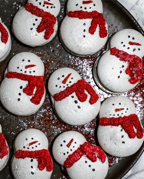 MEG BAKING GUILTY On Instagram These Snowman Macarons Are Pretty