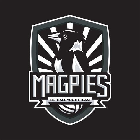 Magpies Mascot Netball Logo Design 7980677 Vector Art At Vecteezy