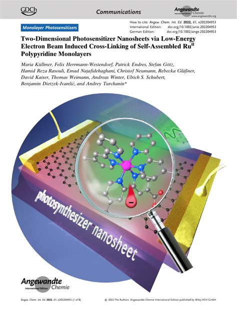 Pdf Twodimensional Photosensitizer Nanosheets Via Lowenergy