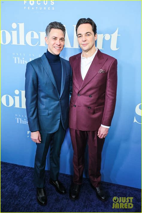 Jim Parsons Ben Aldridge Suit Up For Spoiler Alert Premiere In NYC