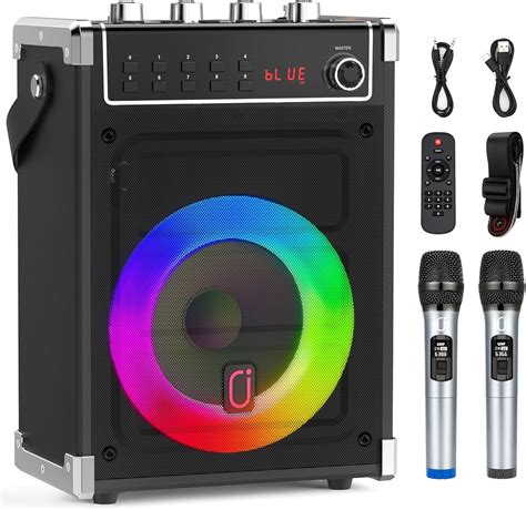 Jyx Karaoke Machine With Uhf Wireless Microphones Bluetooth Speaker