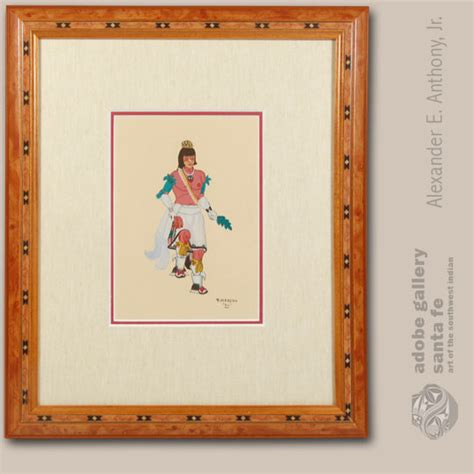 Zia Pueblo Dancer Native American Painting Rafael Medina C3918h Adobe