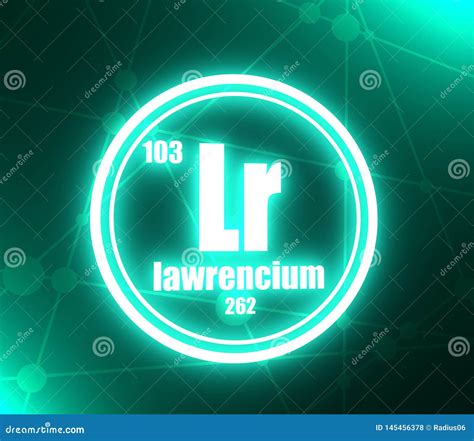 Lawrencium Chemical Element Stock Illustration Illustration Of