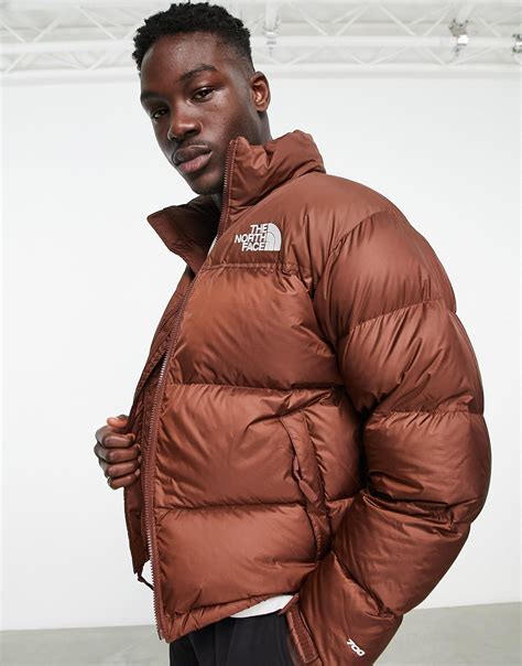 The North Face Retro Nuptse Down Puffer Jacket In Brown For Men Lyst