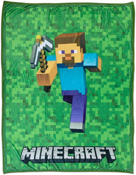 Minecraft Boys Fleece Throw Blanket Blanket Lanyard And