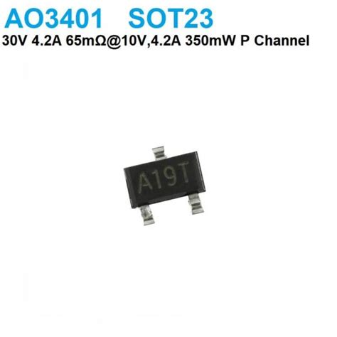 AO3401 SOT23 General purpose P Channel MOSFET SMD Transistor SOT-23 ...