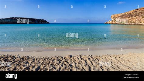 View Of The Most Famous Sea Place Of Lampedusa It Is Named Spiaggia