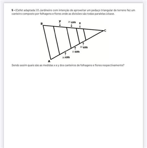 O Jardineiro intenção de aproveitar um pedaço triangular de terreno