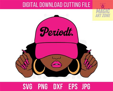 Periodt Woman Cap Svg Black Woman Png Black Woman Svg Afro Woman Png