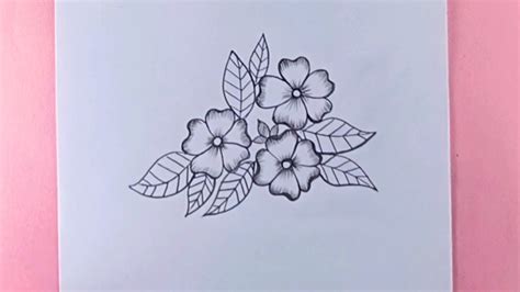 Flower Design Drawing With Pencil How To Draw A Flower Design Youtube