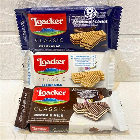 Jual Loacker Classic Wafer Cream Kakao Alpine Cocoa Milk Coklat Snack