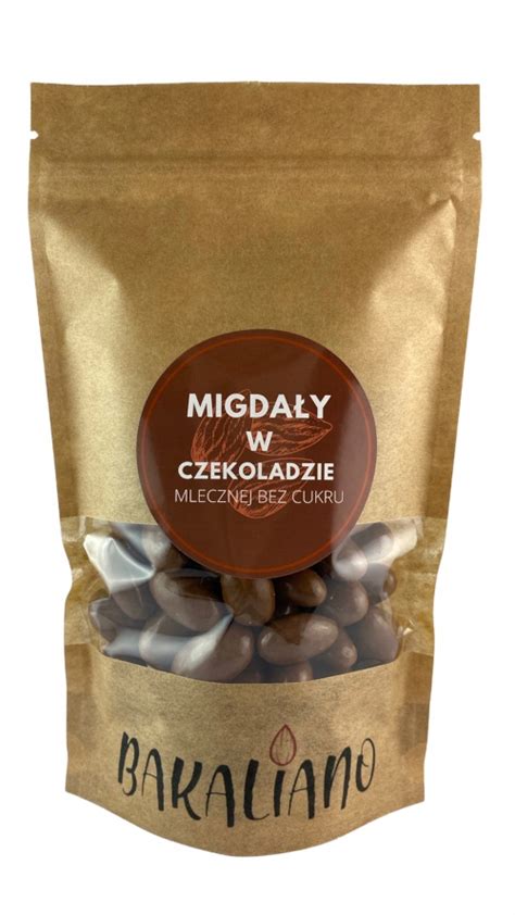 MIGDAŁY W CZEKOLADZIE MLECZNEJ 300g BEZ CUKRU 11929403897 Allegro pl