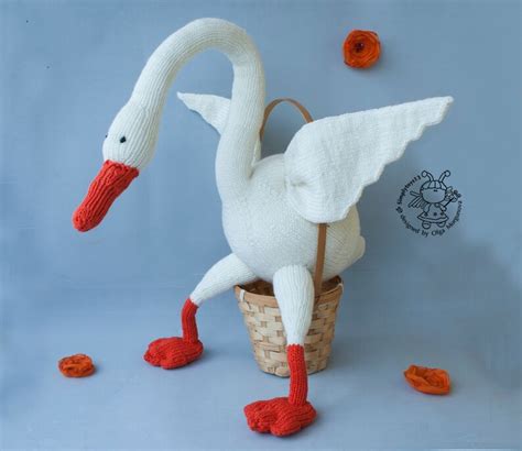 Big Swan Knitting Pattern Knitted Round Amigurumi Swan Etsy