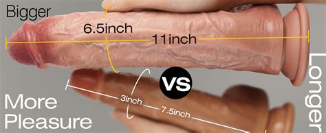 Amazon Realistic Sex Toy Big Thick Dildo 11 Inch Real Skin Huge Dildo For Vagina Anal