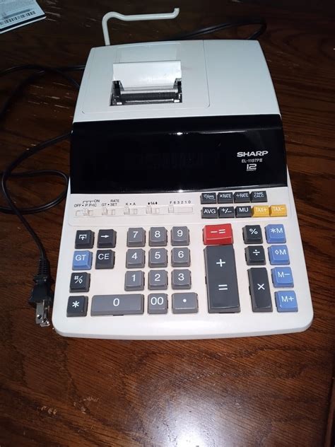 Sharp El 1197piii Printing Calculator 74000016712 Ebay