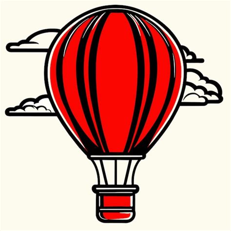 Premium Vector Parachute And Hot Air Balloon Vector Illustration