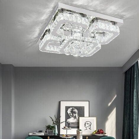 Square Led Crystal Ceiling Light Shelly Lighting