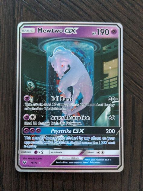 Pokemon Card Mewtwo Gx Secret Shining Shining Legends 78 73 Shiny Holo Rare Values Mavin