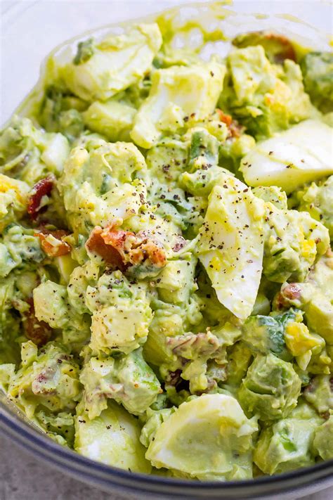 Creamy Avocado Egg Salad Recipe with Crispy Bacon – Avocado Salad