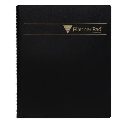 Executive Spiral Bound Black Dated 85x11 Planner Pads