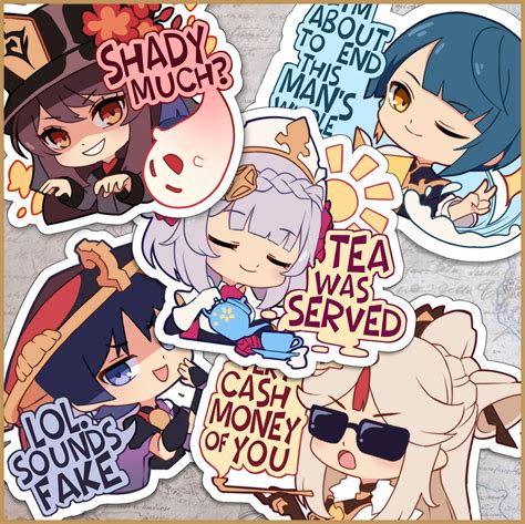 Genshin Impact Stickers Dakiarts