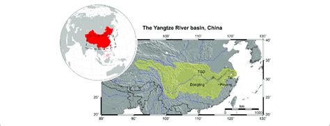 Location Map Of The Yangtze River Basin China And Its Main Surface