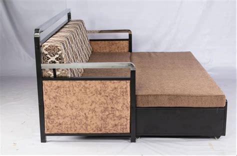 Powder Coated Metal Sofa Cum Bed With Storage Size X Feet At