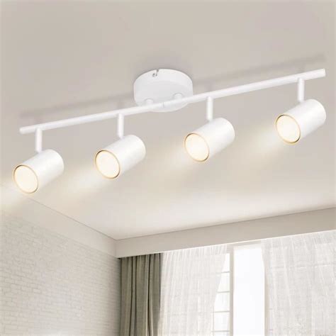 Kimjo Plafonnier Led Spots Blanc Orientables Spots De Plafond Gu