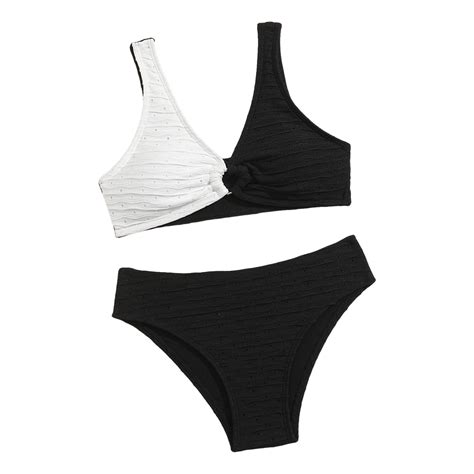 Gibobby Girl S 2 Piece Swimsuit Solid Spaghetti Strap Bikini Sets Beach Bathing Suit Swimwear