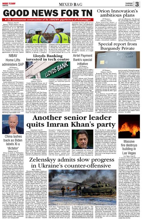 E Paper 22 June 2023 News Today First With The News