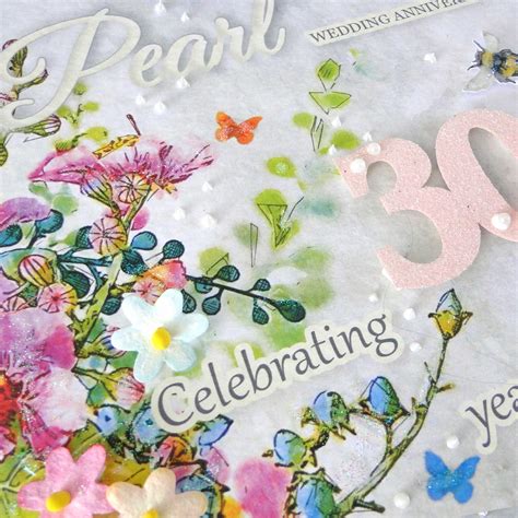 30th Wedding Anniversary Card Pearl Wedding Anniversary