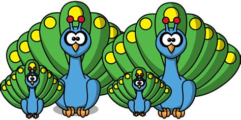 Download Peacock, Family, Peachick. Royalty-Free Vector Graphic - Pixabay