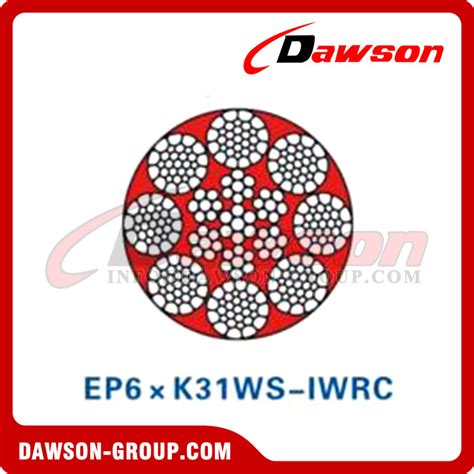 Steel Wire Rope 8K26WS EPIWRC EP8K26WS IWRC EP6K31WS IWRC Steel