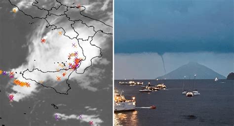 Maltempo Violentissimo Temporale Risveglia Lo Stretto Di Messina