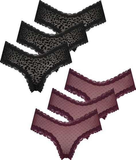 Hunkemöller Dames Lingerie pack Brazilian V shape mesh Zwart maat L bol