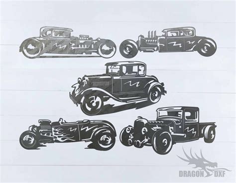 Classic Hot Rod Bundle Dxf Download — Dragondxf