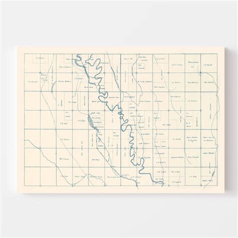 Vintage Map Of Brookings County South Dakota 1921 By Teds Vintage Art