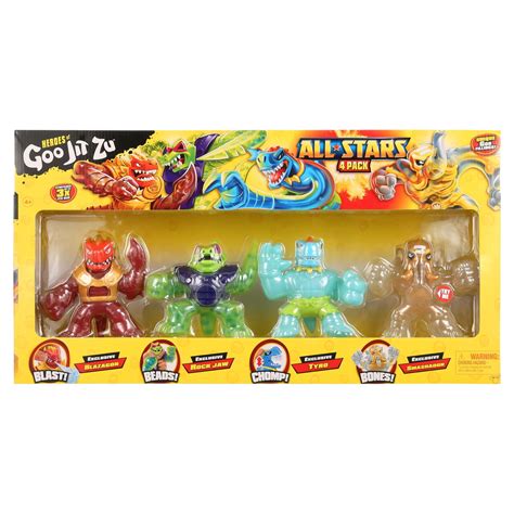 Goo Jit Zu Heroes Of All Stars Action Figure Set 4 Pieces Walmart