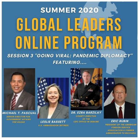 Meet Our Global Leaders Online Program Speakers San Diego Diplomacy