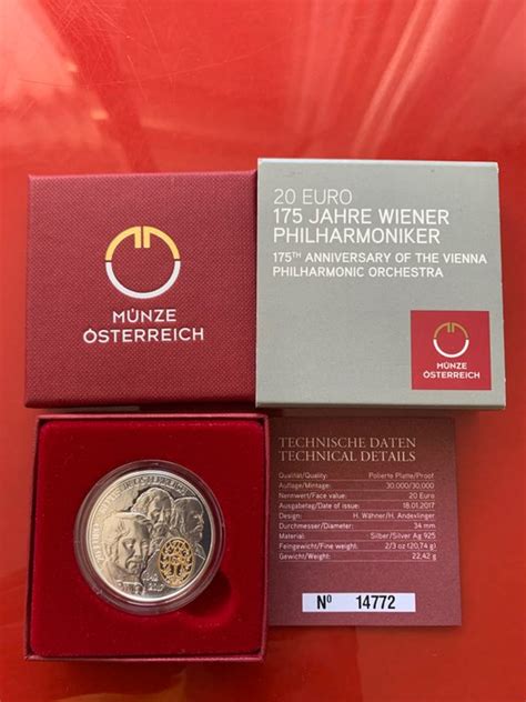 Austria 20 Euro 2017 Wiener Philharmoniker Proof Catawiki