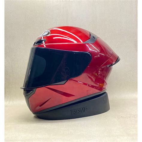 Jual KYT TT Course Solid Red Maroon Paket Ganteng Visor Iridium